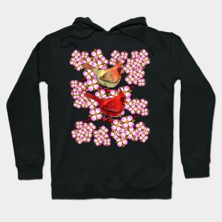 Red Cardinal dogwood flower North Carolina Virginia Hoodie